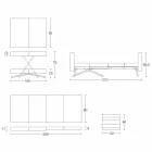 Rozkładany stolik kawowy z litego drewna Made in Italy - Trabucco Viadurini