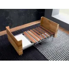 Rozkładany stolik kawowy z litego drewna Made in Italy - Trabucco Viadurini