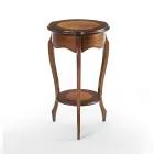 Stolik kawowy do salonu z patynowaną wkładką wiśniową Made in Italy - Irno Viadurini