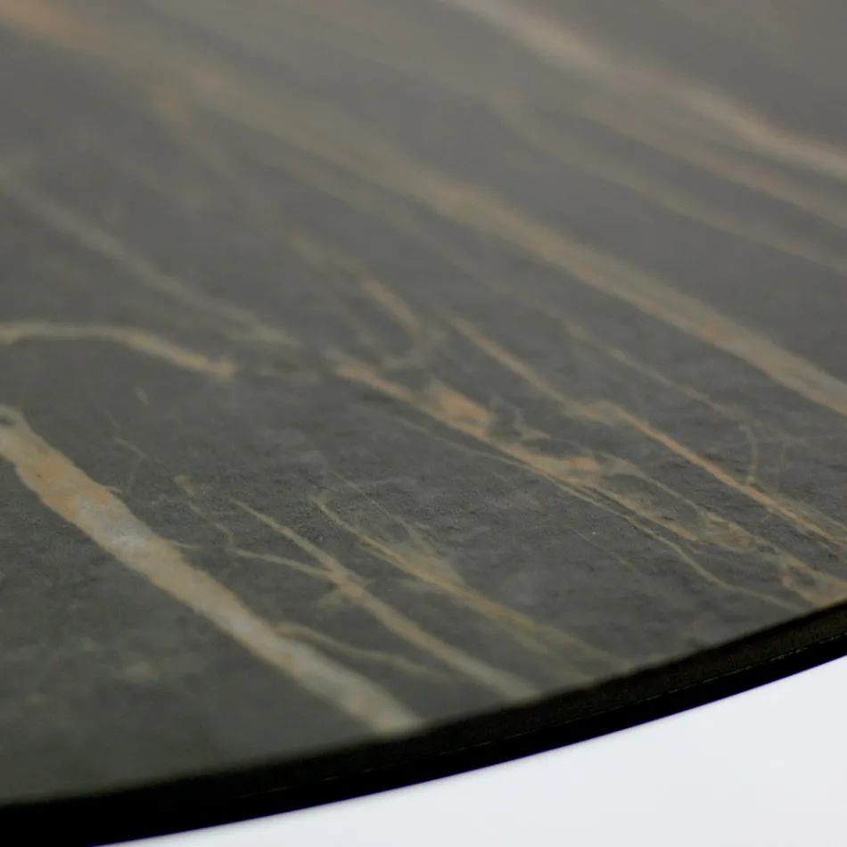 Stolik kawowy ze stali i porcelany Wyprodukowano we Włoszech - Aspira Viadurini