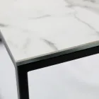 Stolik kawowy z kamionki i stali Made in Italy - Birba Viadurini