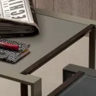 Stolik kawowy z metalu i szkła w geometryczny wzór - Zigozago Viadurini