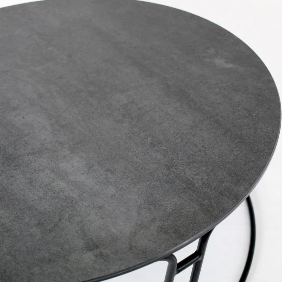 Okrągły blat i podstawa stolika kawowego Made in Italy - Tullia Viadurini