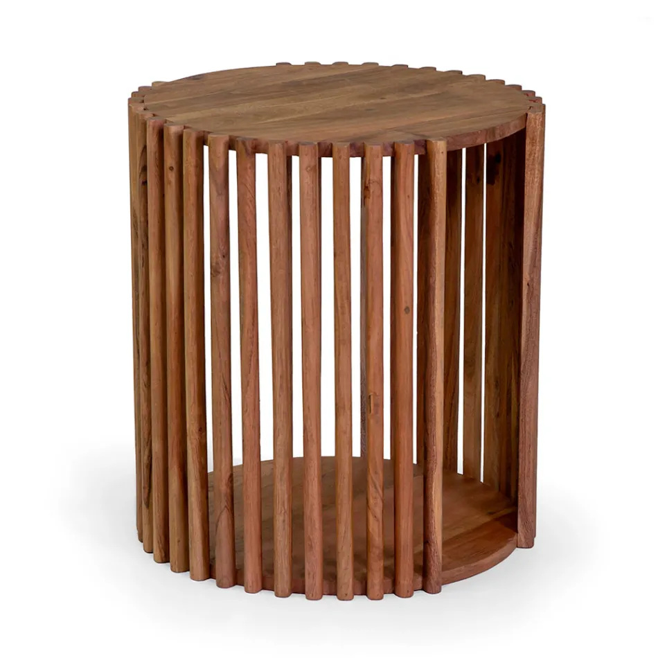 Stolik kawowy wykonany z drewna akacjowego - Vortice Viadurini