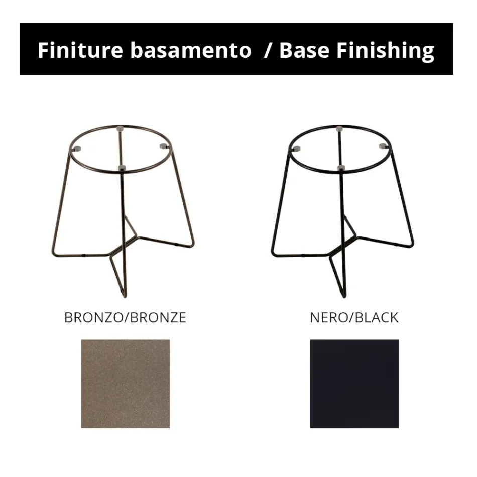 Okrągły Stolik Kawowy ze Szklanym Blatem Made in Italy - Paini Viadurini