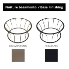 Okrągły stolik kawowy ze stali i szkła Made in Italy - Alisea Viadurini