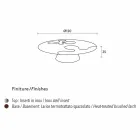 Tabela nowoczesny wzór w drewna modrzewiowego ze stali wkładki Giglio Viadurini
