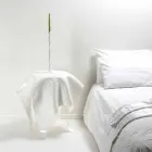 Nowoczesny stolik boczny w białym pleksi Otto, wykonany we Włoszech Viadurini