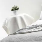 Nowoczesny stolik boczny w białym pleksi Otto, wykonany we Włoszech Viadurini