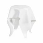 Nowoczesny stolik boczny w białym pleksi Otto, wykonany we Włoszech Viadurini