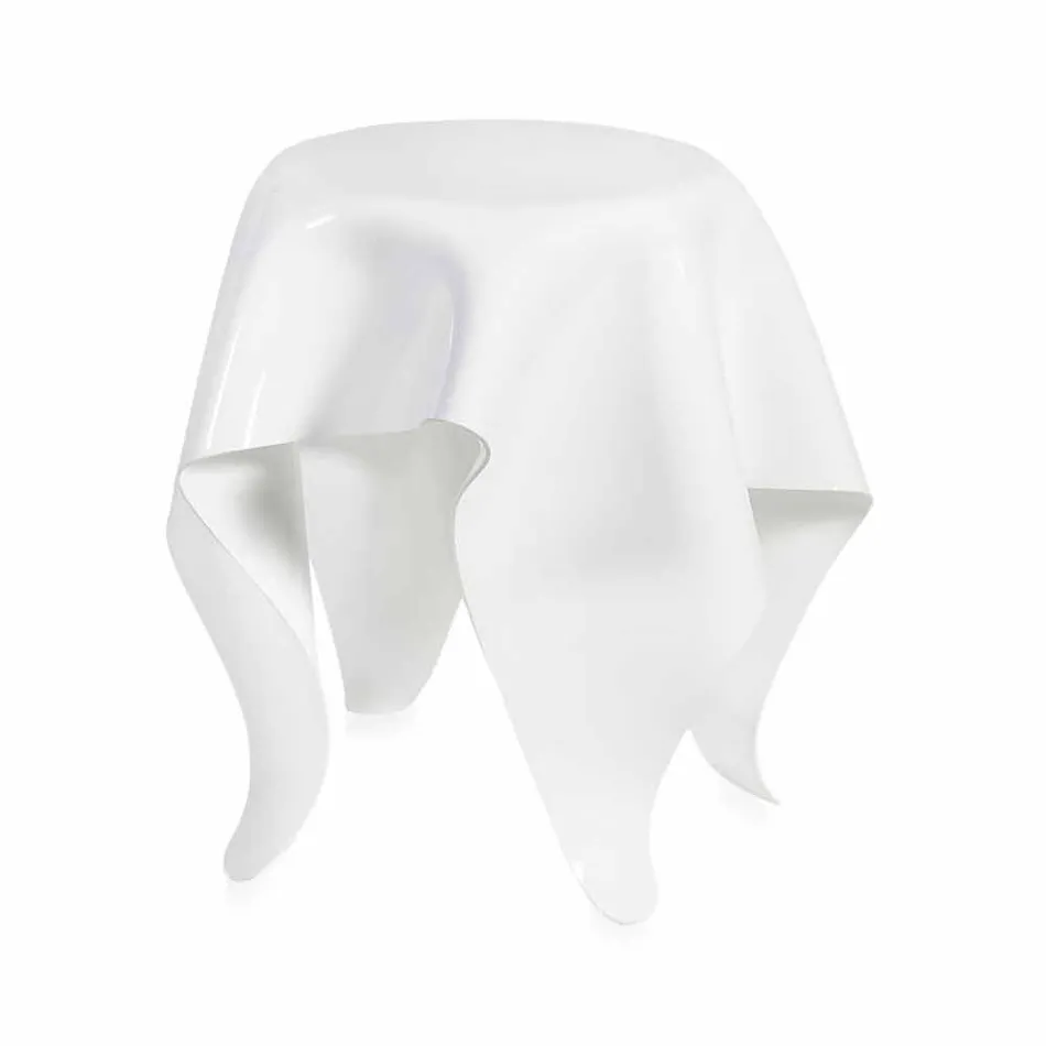 Nowoczesny stolik boczny w białym pleksi Otto, wykonany we Włoszech Viadurini