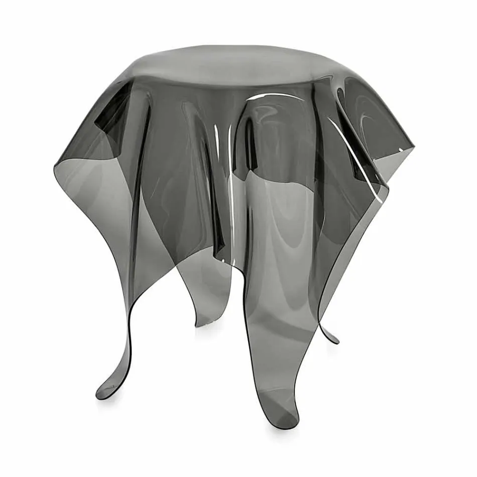 Nowoczesny stolik boczny w wędzonym pleksi Otto, wykonany we Włoszech Viadurini