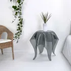 Nowoczesny stolik boczny w wędzonym pleksi Otto, wykonany we Włoszech Viadurini