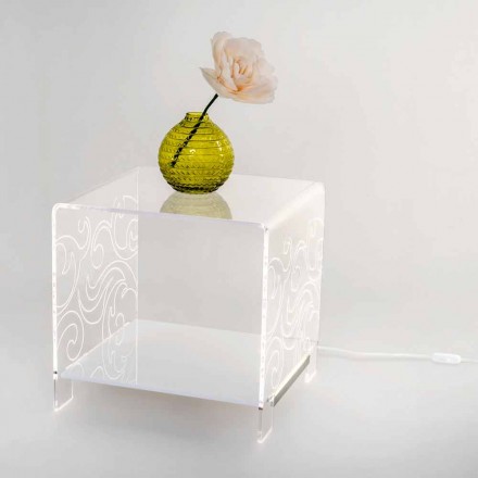 Zaprojektuj stolik kawowy z pleksi z oświetleniem led wyprodukowanym we Włoszech, Chiusi Viadurini