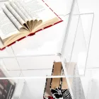 Projekt stolik z pleksi z trzema półkami wykonanymi we Włoszech, Gosto Viadurini