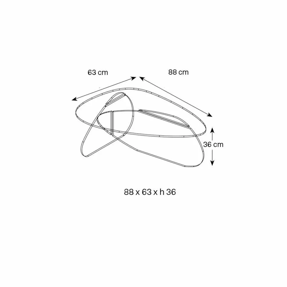 Designerski stolik kawowy z przezroczystego, wędzonego i trawionego szkła Made in Italy - Tac Tac Viadurini