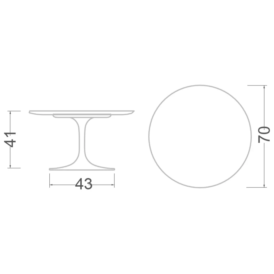 Stolik kawowy Eero Saarinen H 41 w marmurze Statuarietto Carrara Made in Italy Viadurini