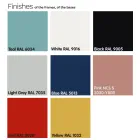 Okrągły stolik kawowy na zewnątrz z HPL z metalową podstawą Made in Italy - Makino Viadurini