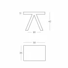 Slajdowy kryty stolik w kolorze geometrycznym wykonany we Włoszech Viadurini