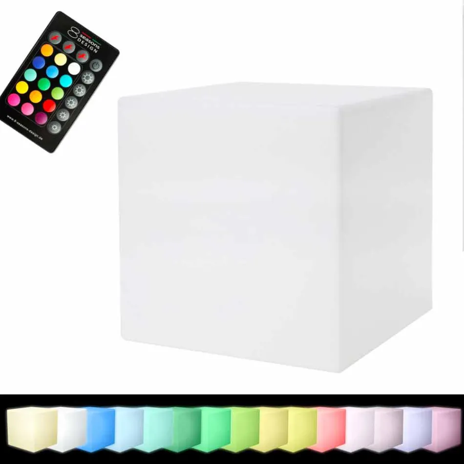 Kolorowy podświetlany stolik kawowy o nowoczesnym designie z możliwością wyboru mocowania - Dadostar Viadurini