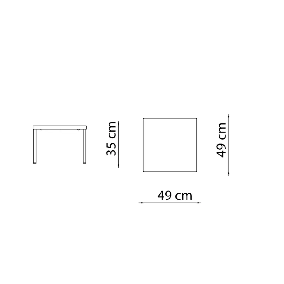 Stolik ogrodowy do układania w stos ze stali ocynkowanej Made in Italy - Aberdeen Viadurini