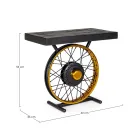 Ręcznie robiony i przemysłowy stolik kawowy ze stali i drewna mango - Corvino Viadurini