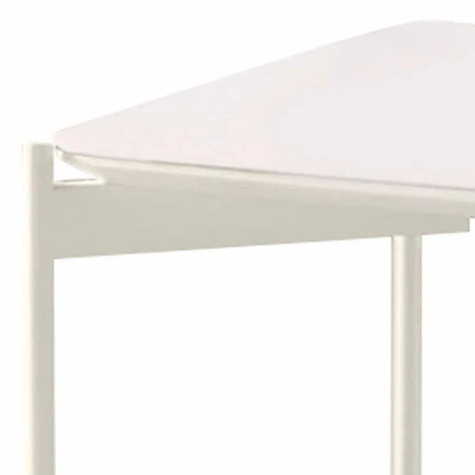 Ceramiczny i metalowy stolik kawowy nowoczesny design - jeżozwierz Viadurini