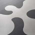 Czarny lakierowany stolik kawowy z modrzewia z satynowymi wstawkami ze stali nierdzewnej - Vergine Viadurini