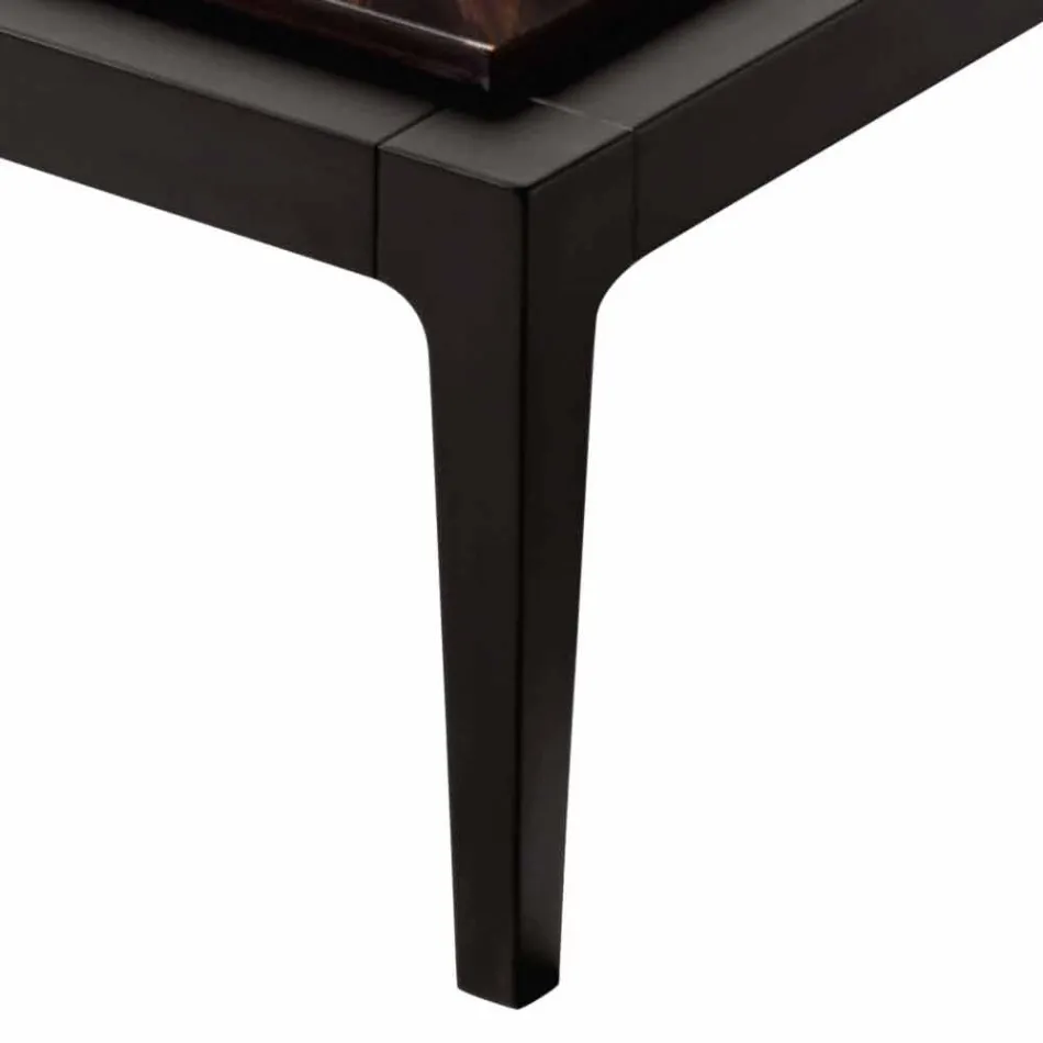 Stolik kawowy wykonany z litego drewna Grili Zarafa wykonany we Włoszech Viadurini