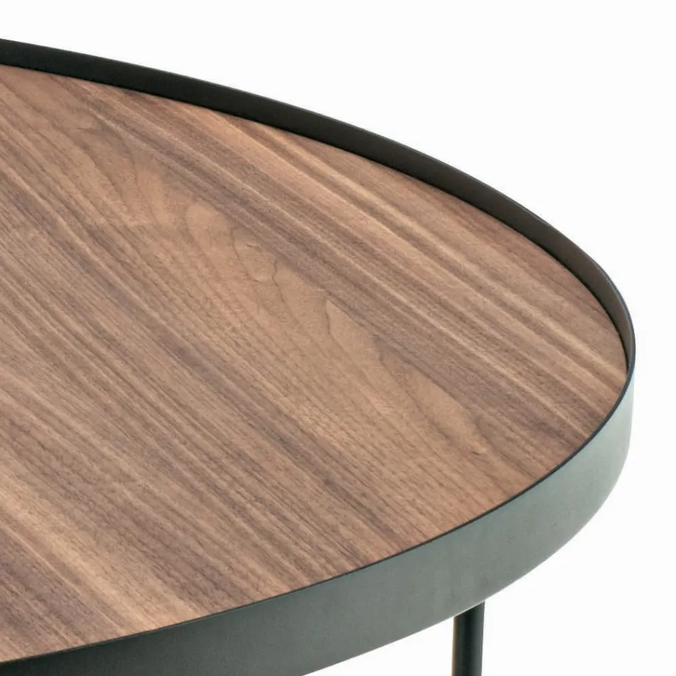 Stolik kawowy z orzecha Canaletto o różnych rozmiarach Made in Italy - Gubbio Viadurini