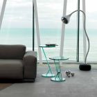Sofa stolikowa z bardzo przezroczystego szkła Made in Italy - Tarzan Viadurini