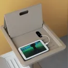 Stolik do sofy Metal i PVC Regulowana wysokość do tabletu - Tekniko Viadurini