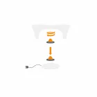 Jasny stolik kawowy z butelką wina musującego, projekt zewnętrzny lub wewnętrzny - Lily od Myyour Viadurini