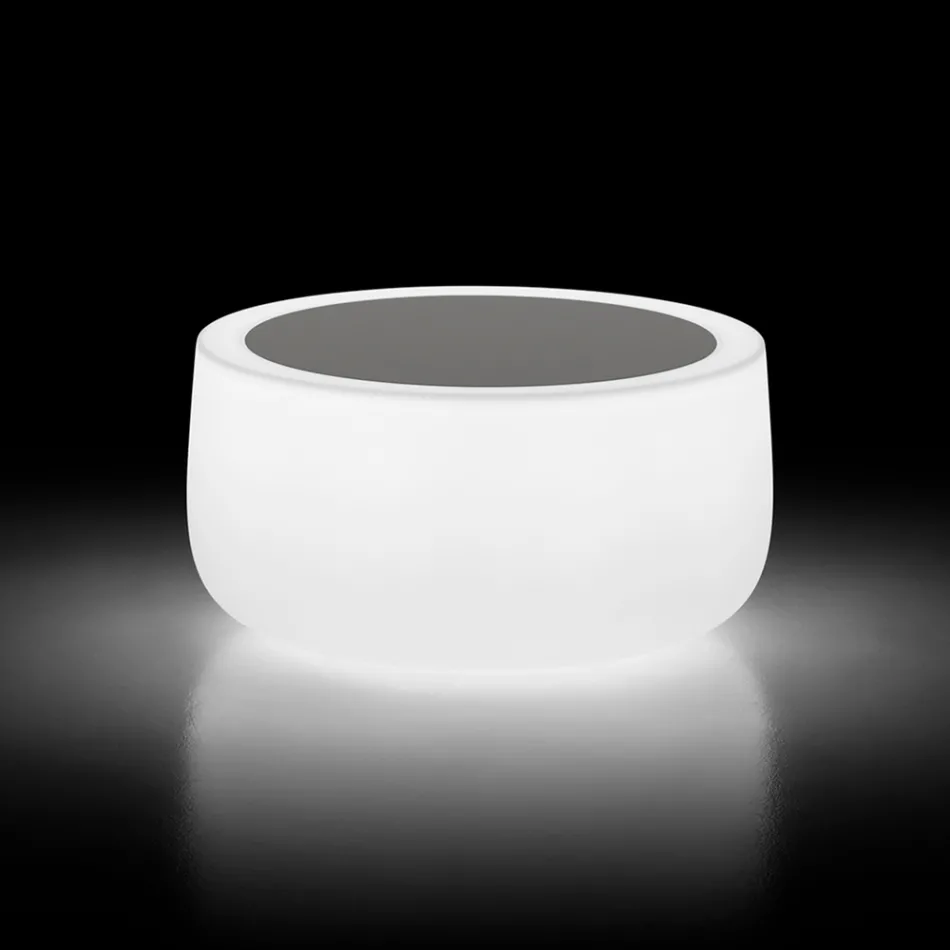 Zewnętrzny świecący stolik kawowy ze światłem LED i blatem Hpl Made in Italy - Belida Viadurini