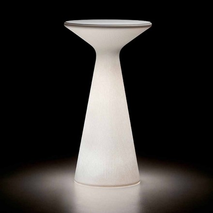 Jasny stolik kawowy na zewnątrz z okrągłym blatem z HPL Made in Italy - Desmond Viadurini