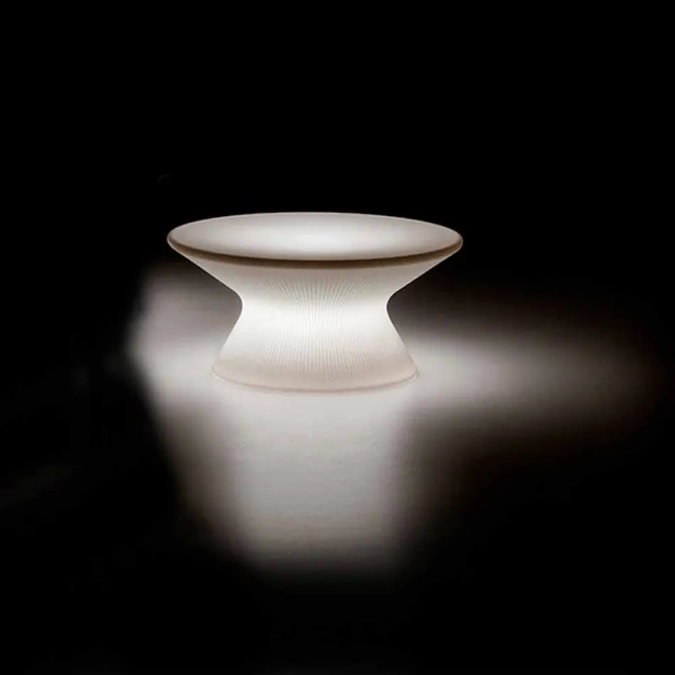 Świetlisty stolik kawowy na zewnątrz z polipropylenu z diodą LED Made in Italy - Desmond Viadurini