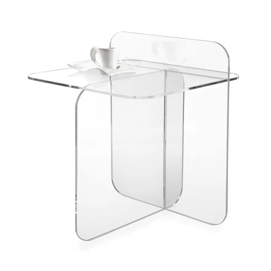 Nowoczesny stolik kawowy do salonu z plexi Made in Italy - Ariel Viadurini