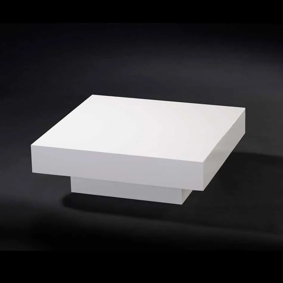 Współczesna stolik drewniany pokryty metakrylanu Loft CADEAU Viadurini