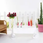 Nowoczesny stolik w białej pleksi drapowany w Azji, wykonany we Włoszech Viadurini