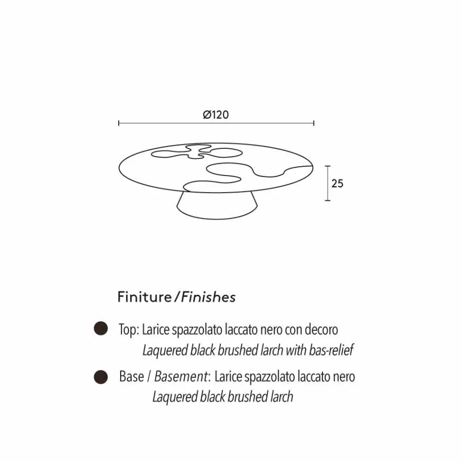Nowoczesny stolik wykonany z lakierowanego modrzewiowego Giglio Viadurini