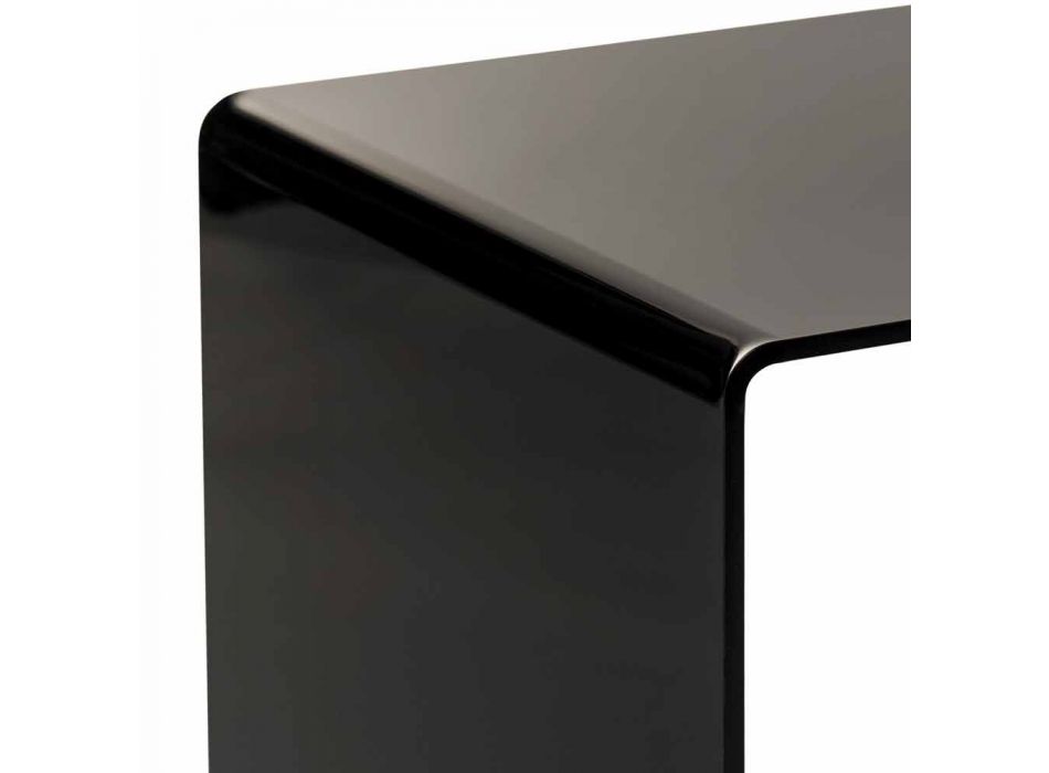 Nowoczesny design czarny stolik kawowy 50x50cm Terry Big, wyprodukowany we Włoszech Viadurini
