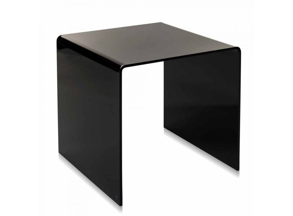 Nowoczesny design czarny stolik kawowy 50x50cm Terry Big, wyprodukowany we Włoszech Viadurini