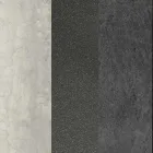 Owalny stolik metalowy do salonu i dwukolorowy blat ceramiczny - Comacchio Viadurini