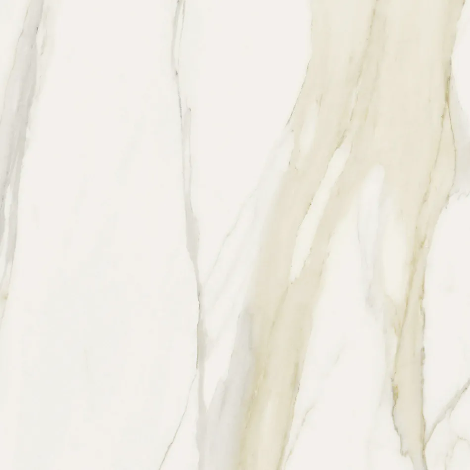Stolik kawowy Saarinen Tulip Oval H 41 cm z ceramiki Florim Calacatta Gold Matt - Scarlet Viadurini