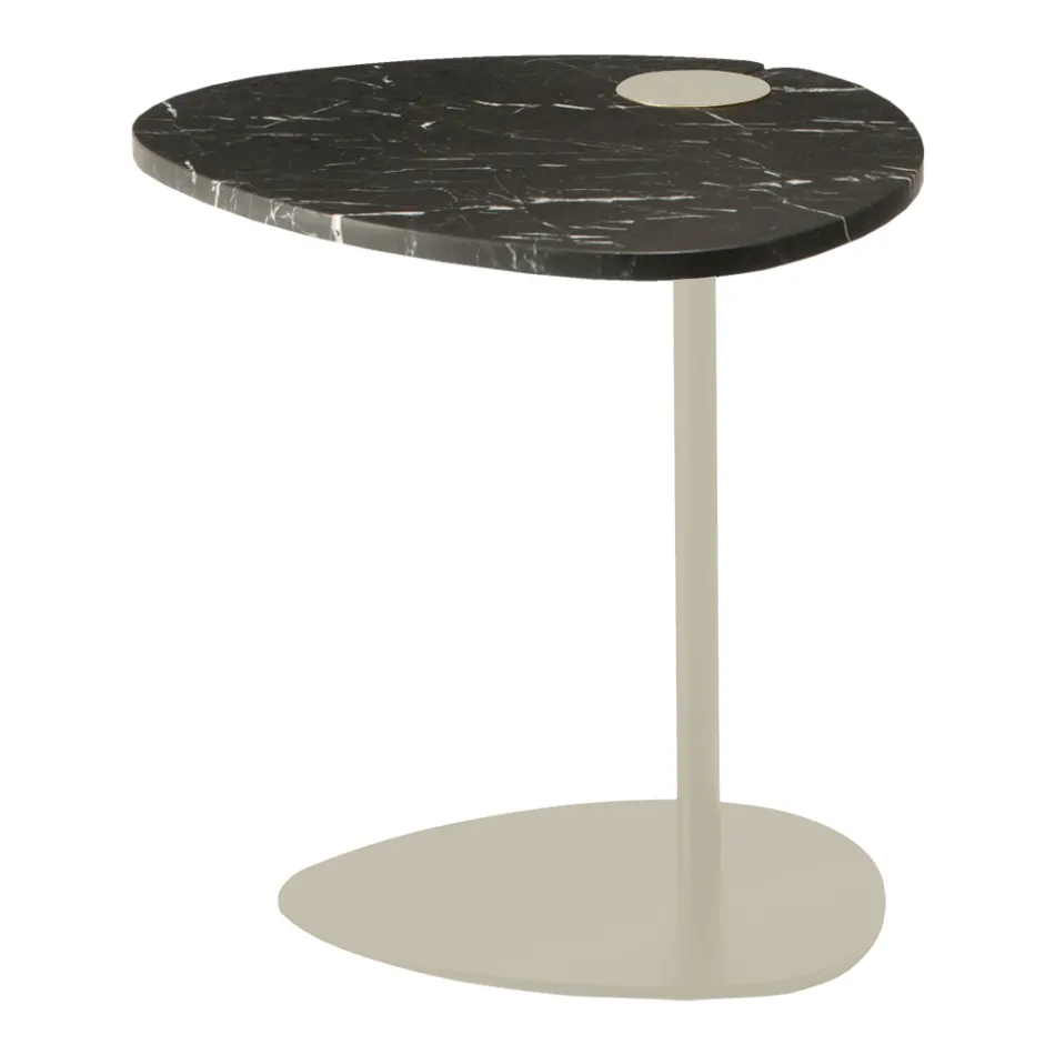 Stolik kawowy do salonu z metalu i marmuru Marquinia, luksusowy design - Yassine Viadurini