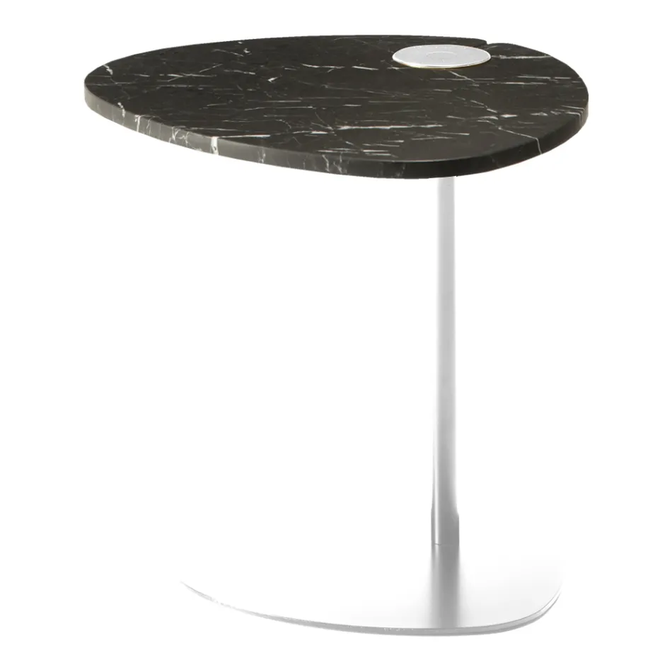 Stolik kawowy do salonu z metalu i marmuru Marquinia, luksusowy design - Yassine Viadurini
