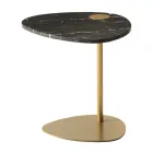 Stolik kawowy do salonu z metalu i marmuru Marquinia, luksusowy design - Yassine Viadurini