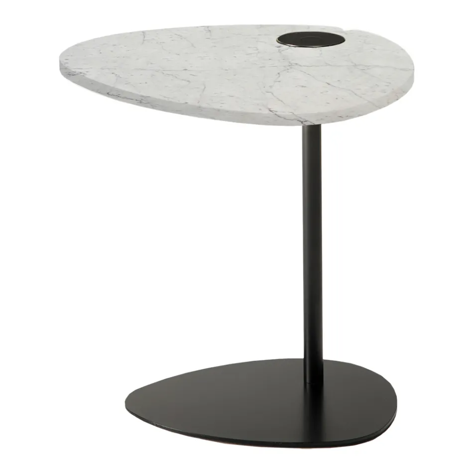 Stolik kawowy do salonu z metalu i marmuru Marquinia, luksusowy design - Yassine Viadurini