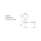 Stolik kawowy do salonu z metalu i marmuru Marquinia, luksusowy design - Yassine Viadurini