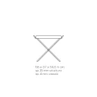 Składany stół z przezroczystą akrylową tacą kryształową - Makete Viadurini